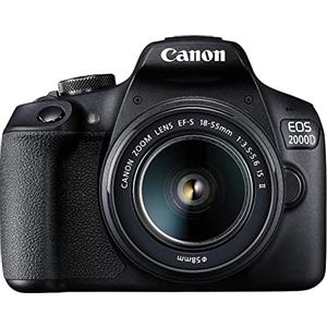 Canon EOS 2000D + EF-S 18-55mm f/3.5-5.6 IS II + seconda batteria aggiuntiva LP E10