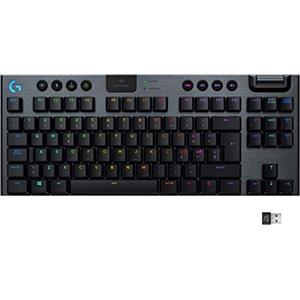 Logitech G915 LIGHTSPEED TKL Tastiera Gaming Wireless Meccanica Tenkeyless, Profilo Ribassato, GL-Tactile Switches, LIGHTSYNC RGB, +40 ore durata batteria, Italiano QWERTY - Nero