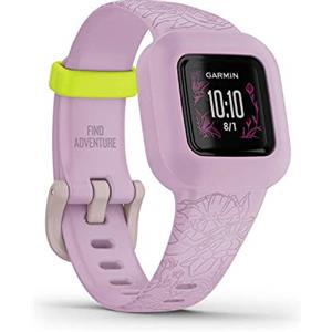 Garmin Vivofit Jr.3 (Floral Pink), Orologio e Activity Tracker per Bambini, Display a colori, Passi, Sonno, Cinturino in silicone, App interattiva, Autonomia fino a 1 anno, 4+