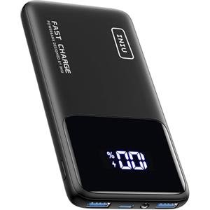 INIU Power Bank, 10000mAh Slimmest Fast Charge Powerbank, 22.5W Caricatore Portatile PD3.0 QC4.0 USB C Input & Output, Caricabatterie portatile per iPhone 16 15 14 13 12 Pro Max Mini Plus Samsung S21