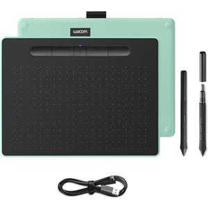 Wacom Intuos M Tavoletta Grafica Bluetooth Pistacchio con Penna per Dipingere, Disegnare ed Editare Foto con 3 Software Creativi Inclusi da Scaricare - Adatta per l'Home Office e l'E-Learning