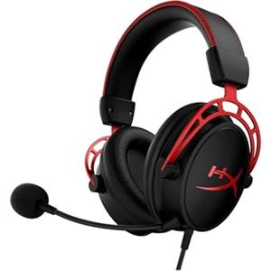 HyperX Cloud Alpha, Cuffie da Gaming con Jack Audio da 3,5 mm, Comandi sul Cavo, Telaio in Alluminio, Cuscinetti in Memory Foam Rivestiti in Similpelle, Adatto per PS4, Xbox e PC, Nero/Rosso