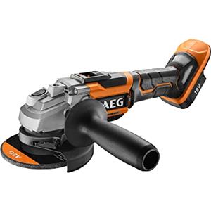 AEG BEWS18-125BL-0 Smerigliatrice Angolare Brushless a Batteria 18V, Batteria non Inclusa, Diametro Disco 125mm, Interruttore a Slitta, Prestazione Motore Fino a 11.000 g/min