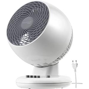 Iris Ohyama Woozoo, 23m², Ventilatore da Tavolo, Ventilatore da Scrivania, Bianco, Oscillazione, Silenzioso, Portatile, Per Camera Da Letto, Soggiorno, Raffreddamento, Potente, PCF-M18