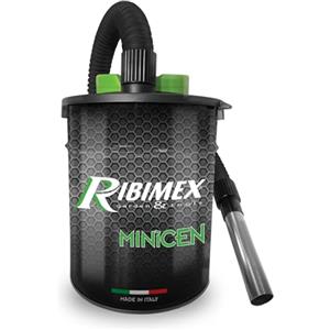 Ribimex Aspiracenere Elettrico Minicen, con Filtro HEPA Intercambiabile e Lavabile, Bidone da 10 L, Potenza 800 W, Ideale per Aspirare Ceneri Fredde da Stufe, Caminetti e Barbecue - PRCEN011