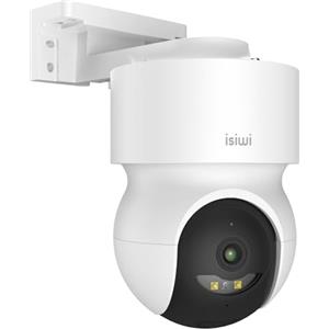 Isiwi Redi ON Telecamera Motorizzata Wi-Fi Uso Esterno per sorveglianza, 3MP, SD Card, IP65, Rilevazione Umani PIR, Audio, Compatibile con Alexa/Google, App per smartphone