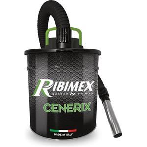 Ribimex Aspiracenere Elettrico Cenerix, con Funzione Soffiante e Filtro HEPA Lavabile, Bidone da 18 L, Potenza 1200 W, Ideale per Aspirare Ceneri Fredde da Stufe, Caminetti e Barbecue - PRCEN003/1200