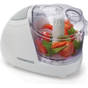 Kenwood CH180B Mini Tritatutto a Doppia Lame, Ciotola da 0.35 L, Azionamento a Pressione, 2 Velocità, Piedini Antiscivolo, Speciale tubo di inserimento, 300 W, Bianco