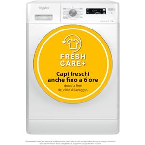 Whirlpool FFS P85 IT, Lavatrice a carica frontale, 8kg, 1200Giri/min, bianco