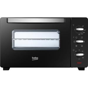 Beko - BMOF30B - Fornetto Elettrico, Cottura Ventilata, 30 Litri, 1600 W, 4 Funzioni, Timer 120 min, Temperatura fino a 220° - Nero, 58 x 44.5 x 39.5 cm, 10.5 kg