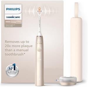 Philips Sonicare DiamondClean Prestige 9900 - Spazzolino elettrico sonico con 1 testina Premium All-in-One A3 e custodia di ricarica champagne (modello HX9992/11)