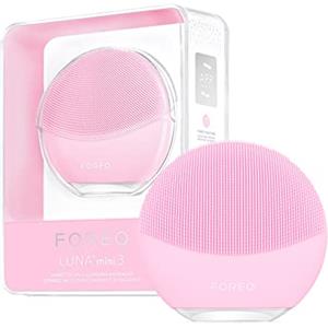 FOREO LUNA mini 3 Spazzola pulizia viso - Compatto - Massaggio viso hi-tech, silicone ultraigienico - Pulizia semplice - Detergente viso hi-tech - Collegabile tramite app - Pearl Pink