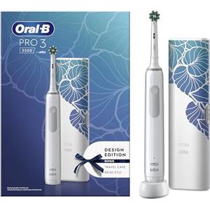 Oral-B Spazzolino Elettrico Ricaricabile Pro 3 3500 Bianco, 1 Testina, 1 Custodia Da Viaggio. 1 Spazzolino