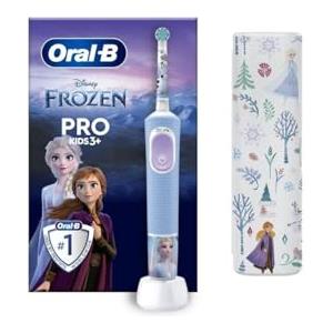 Oral-B Spazzolino Elettrico Ricaricabile Bambini Frozen+3 Anni, Delicato sulle Gengive, Utilizzabile con Disney Magic Timer, 1 Testina, 1 Spazzolino, 1 Custodia da Viaggio, Idea Regalo