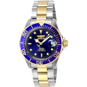 Invicta Pro Diver - Orologio da uomo in acciaio inossidabile con movimento automatico - 40 mm, Bicolore / Blu