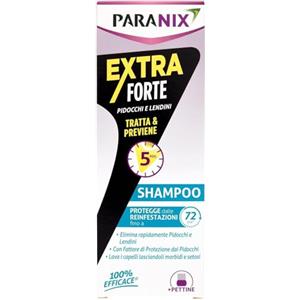 Paranix Shampoo Extra Forte Tratta & Previene Pidocchi e Lendini In 5 Minuti, Multicolore, 200 ml