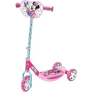 Smoby - Monopattino tre Ruote Minnie, 7600750167, +3 anni, Struttura in Metallo, Regolabile in Altezza, Trasporto Facile, Rosa, S