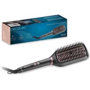 Cecotec Spazzola Lisciante Instantcare Squarebrush. Tecnologia Pro Ionizzatore, Rivestimento In Ceramica, Temperatura Regolabile (130-210ºC), Generatore Di Ioni, Cavo 360º E Spegnimento Automatico