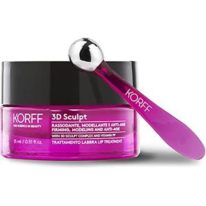 KORFF 3D Sculpt Trattamento Labbra, Texture Crema Effetto Rimpolpante, Volumizzante, Formula Anti-Età, 15ml