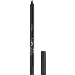 Deborah Milano - Matita Occhi 2 in 1 Kajal e Eyeliner Waterproof, 02 Grey, a Lunga Durata, Tratto Ultra-pigmentato e Cremoso, Dona uno Sguardo Intenso e Definito, 1.4 gr