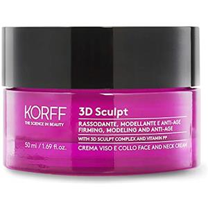 KORFF 3D Sculpt Crema Antirughe Viso e Collo, Formula Anti-Età Rassodante e Nutriente, 50ml