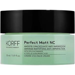 Korff Perfect Matt NC Crema Viso Anti-Età, Opacizzante Anti-Imperfezioni, Idratante e Rivitalizzante, Effetto Opacizzante, 50 ml