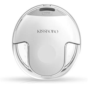 KISSBOBO Tiralatte elettrico doppio, 4 modalità e 19 livelli, 320mmHg forte potenza di aspirazione tiralatte elettrico a mani libere, indolore tiralatte elettrico portatile (Bianco/1pcs)