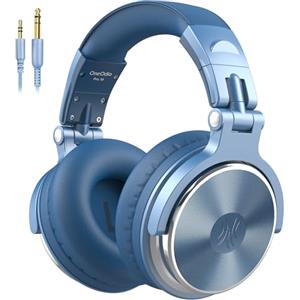 OneOdio Pro 10 Cuffie Over Ear, Cuffie Cablate con Shareporte Microfono, Jack 3,5 mm e 6,35 mm, Cuffie perRegistrazione, Mixaggio, Monitoraggio in Studio, DJ, Chitarra,Podcast, Cellulare (Cielo blu)