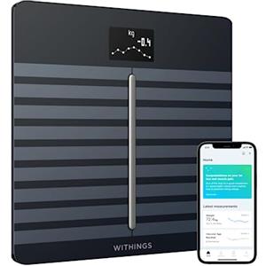 Withings Body Cardio - bilancia intelligente Wi-Fi con analisi della composizione corporea, monitoraggio della salute cardiaca, età vascolare, IMC, massa grassa, muscolare e ossea, % acqua - Nero