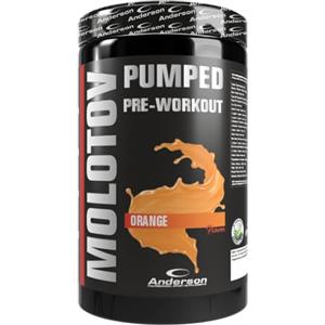 Anderson Professional Sport Supplements Anderson Molotov Pumped Pre-Workout Powder Orange Blast 600g con Tribulus, Arginina, Glutammina, Leucina, BCAA, Taurina, Alanina, Hmb, Citrullina, Caffeina e sali