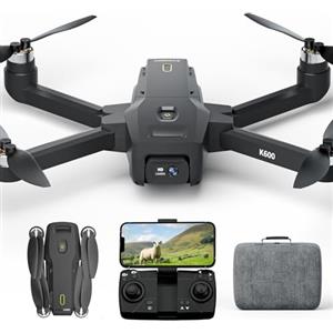 karuisrc K600 Drone con 2 Telecamera 1080P,90°Elettrica Upgraded Brushless Motor Droni per Principianti,APP RC Giocattoli con Fotocamera Telecomando per Adulti,Altitude Hold,3D Flip,Custodia Trasporto,Karuisrc