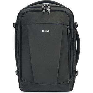 ECOHUB Zaino Ryanair 40x20x25 Zaino da Viaggio 13 Tasche Bagaglio a Mano Zaino Valigia Sotto il Sedile Maniglia Borsa Ryanair Zaino Aereo Ecologica in PET Riciclato da 20 Litri, Brevettato(Grigio)