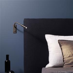 ASTRO Leo Lampada da Incasso a Parete LED con Braccio Flessibile e Interruttore On/Off, Finitura Bronzo Elegante, IP20