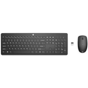 HP 150 Combo Tastiera e Mouse con cavo USB da 100 cm, Indicatore LED Blocco Maiuscole, 12 Combinazioni di Tasti, Plug and Play, Mouse Sensore Ottico da 1600 DPI, Compatibile con Windows 11, Nera