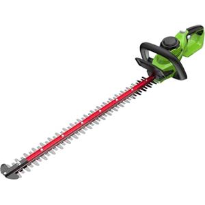 Greenworks Tagliasiepi a Batteria Brushless 24V 70cm Lama a doppia azione, taglia rami e steli fino a 25,4 mm di spessore 3200 spm SENZA BATTERIA GD24HT70, 3 anni di garanzia