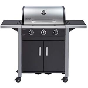 Enders Chicago Barbecue a Gas 3 fuochi, Grill BBQ da Esterno, Coperchio in acciaio inox a doppia parete con Termometro Integrato, Ripiani laterali richiudibili, per Balcone, Giardino #8937633