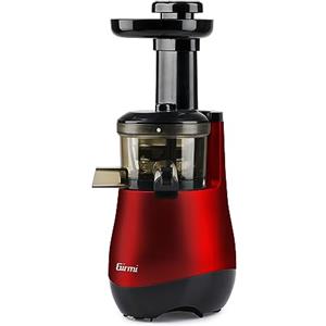 Girmi SW10 Estrattore di Succo, 150W, 55 giri/min,1 Litro, Motore DC, + 30% di Succo Estratto, Beccuccio con Tappo, Ricettario, Rosso