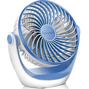 OCOOPA Ventilatore da Tavolo,Mini Ventilatore USB,con Forte Flusso d'aria e Funzionamento Silenzioso, Velocità Regolabile, Testa Girevole a 360 °, per Scrivania, Ufficio, Casa