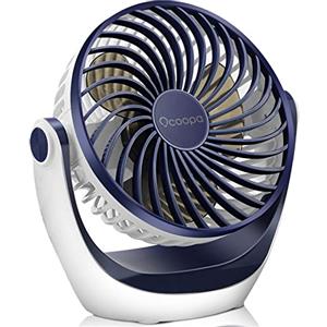 OCOOPA Ventilatore da Tavolo,Mini Ventilatore USB,con Forte Flusso d'aria e Funzionamento Silenzioso, Velocità Regolabile, Testa Girevole a 360 °, per Scrivania, Ufficio, Casa