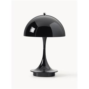 Louis Poulsen Panthella - Lampada da tavolo portatile ricaricabile LED, design Verner Panton, Nero, Ø 16 cm, altezza 23,8 cm