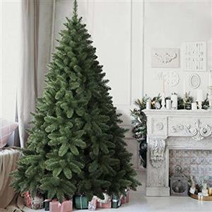 BAKAJI Albero di Natale Piccadilly King Super Folto, Molto Pieno, Rami Pino Verde, Base Ferro Croce, Altissima Qualità Rami Apribili, Montaggio Semplice, Foltissimo Decorazioni Natalizie (180 cm)