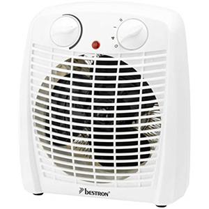 Bestron Termoventilatore con 2 livelli di potenza, incl. protezione antiribaltamento e protezione da surriscaldamento, per ambienti fino a 20m², 2000 Watt, colore: bianco