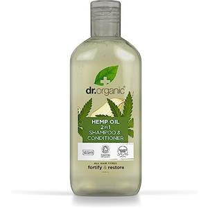 Dr.Organic DR ORGANIC 2 In 1 Shampoo E Balsamo Capelli Hemp Oil/Canapa, 265 Millilitro