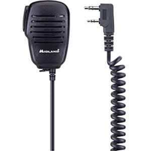 Midland MA22 LK PRO Microfono altoparlante con PTT e clip rotante - presa 2 pin Kenwood