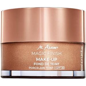 M. Asam Magic Finish Porcelain Teint SPF 30 Make-up (30ml), mousse 4 in 1: primer, cipria e correttore con copertura ottimale e finitura opaca - per pelli chiare