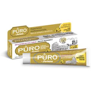 Forhans Gold4White Dentifricio Gel 75 ml con Oro e Mica, Effetto Sbiancante