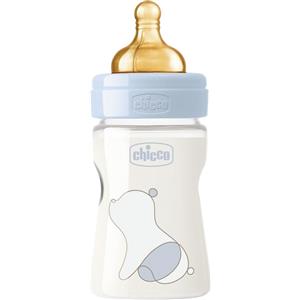 Chicco Original Touch Biberon Blu 150ml con Sistema Anti-Coliche e Tettarella in Caucciù