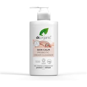 Dr.Organic Dr Organic Skin Calm Probiotic Cream Cleanser Per rossore, pelle secca, sensibile e irritabile, pulizia delicata, testato dermatologicamente, vegano, cruelty free, senza parabeni e SLS, 150ml