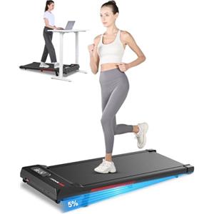 Dskeuzeew 4 in 1 Tapis Roulant Elettrico, 10km/h Tapis Roulant Elettrico Pieghevole Salvaspazio, 2.5HP Walking Pad, Display LCD, Tapis Roulant con Inclinazione (Nero)