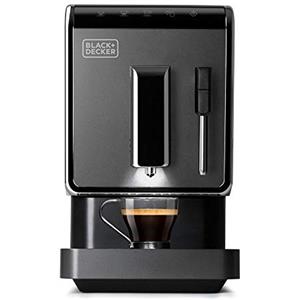 BLACK+DECKER BXCO1470E - Macchina da caffè superautomatica, 19 bar, 1470W, ultra sottile, riscaldamento ultra rapido con Thermoblock, serbatoio da 1,2L, varie funzioni